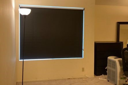 High quality blackout roller shades fitted in a Santa Clarita living space, enhancing comfort and décor.