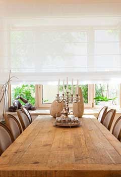 Perfect Roman Shades, Santa Clarita Dining Room